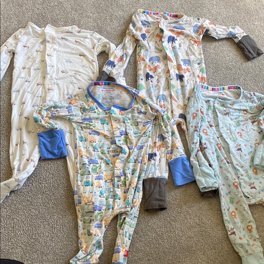Set of 4 Grow With Me Onesies from Magnetic Me